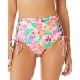 thumbnail image 2 of Juniors' Hawaii Sunsets Side-Lace-Up High-Waist Bikini Bottoms Multi M, 2 of 3