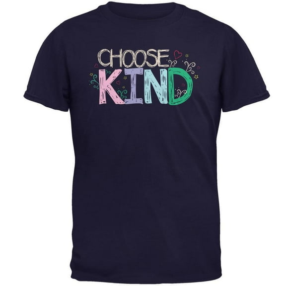 Anti-Bully Choose Kind Sketch Mens T Shirt Navy 2XL