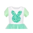 thumbnail image 4 of Robe Fille Lapin Vert Superposé Plissé Tulle Fête Décontractée Pâques 6 Ans, 4 of 7
