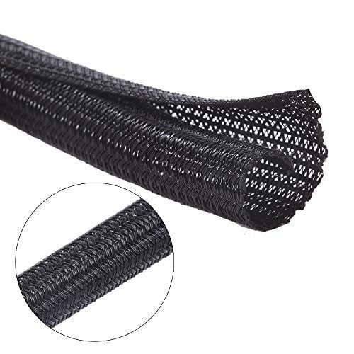1/2" 50ft Expandable Braided conduit Wire Cable Weave Sleeve hose cover tube US 
