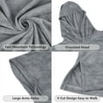 thumbnail image 4 of Tirrinia Soft Surf Poncho Changing Towel - Quick Dry Microfiber Hooded Wetsuit Changing Robe (Grey), 4 of 9