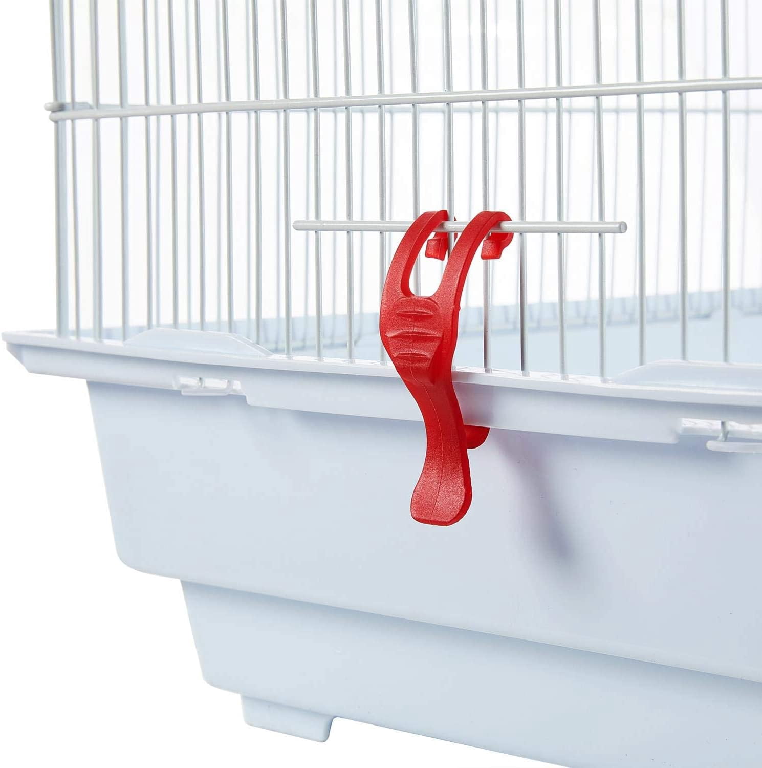 GMNIU Open Top Medium Parrot Flight Bird Cage for 2 Parakeets, White