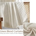thumbnail image 4 of Cortinas Jinchan de lino beige, 213 cm de longitud con forro, 2 paneles, 4 of 8