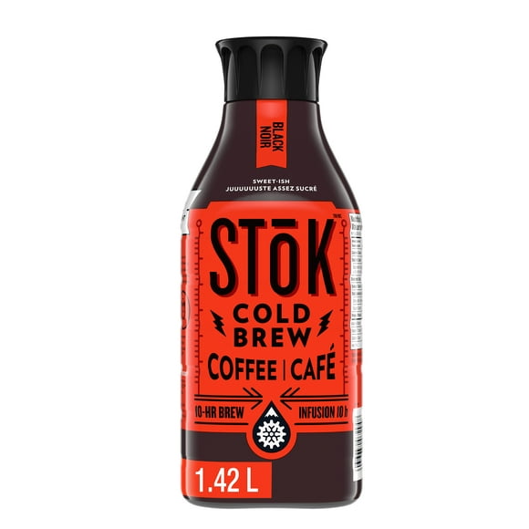 SToK Cold Brew Coffee, Black, Lightly Sweetened, 1.42L Cold Brew Coffee