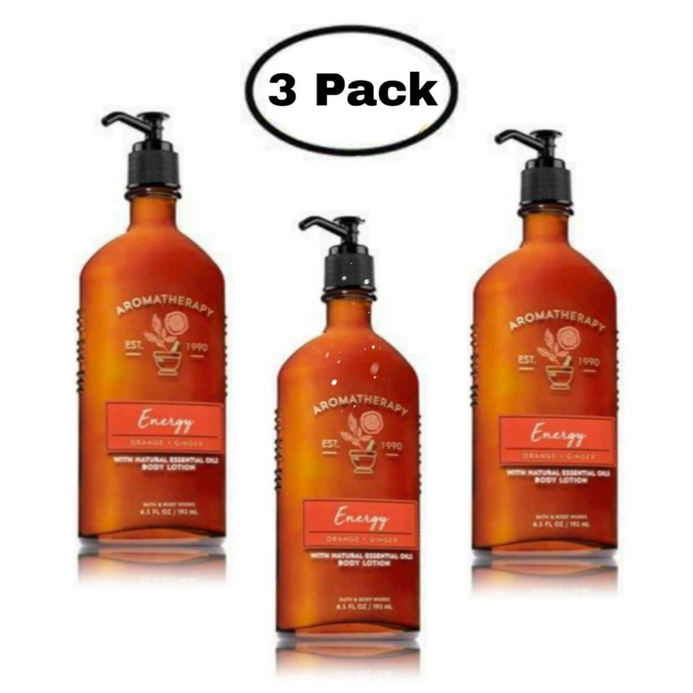 Bath & Body Works Aromatherapy Energy Orange + Ginger Body Lotion, 6.5 Fl Oz, 3Pack Walmart