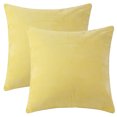 thumbnail image 2 of REGALWOVEN Uxcell Pack of 2 Chenille Throw Pillow Covers, Modern Solid Cushion Covers for Couch Sofa Home Yellow 20" x 20", 2 of 6