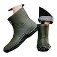 thumbnail image 3 of XIMIN Women Anti Slip Lightweight Water Shoes Original Chelsea Garden Boots Rain Boots Short Waterproof Rubber Boots Durable Fishing Boots Outdoor Mud Work Booties, 3 of 8