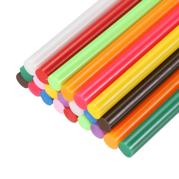 Hot Glue Sticks for Glue Gun, 11 Pcs Colored Hot Melt Adhesive Bulk Sticks for DIY Craft Projects Art Decoration Home Repairs, 11 Colors (7.9" x 0.28")