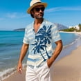 thumbnail image 2 of KUIFORTI Matching Couple Outfits Retro Palm Tree Women's Casual Dresses & Men's Hawaiian Shirt Men Shirts 4-Way Stretch Breathable Suitable for Everyday Casual Wear, 2 of 7