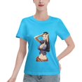 thumbnail image 1 of T-Shirt Basique à Manches Courtes pour Femme une Pièce Robin, 1 of 6