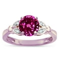 thumbnail image 3 of Star K � Round 7mm Simulated Pink Tourmaline Marquee Design Promise Engagement Ring, 3 of 9