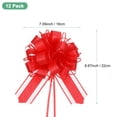 thumbnail image 4 of 12pcs Large Pull Bow 8.7 Inch Flower Bows for Wedding Baskets Red, 4 of 7