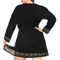 thumbnail image 3 of HAPPY BAY Women's Short Beach Bikini Swimsuit Cover ups M-L Coal, Solid, 3 of 3