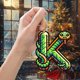 thumbnail image 5 of Adornos navideños colgantes, árbol de Navidad acrílico 2D, 26 letras, regalo decorativo, fiesta familiar, decoración colgante, jardín, Navidad, Halloween., 5 of 5