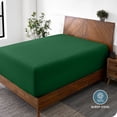thumbnail image 3 of Bare Home Sábana Ajustable Bolsillo Extra Profundo de 22, Colección Premium 1800, Tamaño Queen, Verde Bosque, 3 of 7