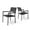 Black, variant on Pellebant 2 Pack Aluminum Dining Chairs Outdoor Armchair Set in Black