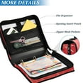 thumbnail image 3 of 3 Ring Zipper Binder with Shoulder Strap Waterproof Trapper Keeper 2 Inch D-Ring 500 Sheets Capacity Hand Drawn Maple Leaves, 3 of 7