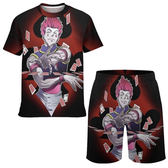 Kids Hunter X Hunte Hisoka T Shirt Shorts Set 2 Piece Graphic Short Sleeve Outfit Set for Boys Girls