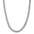 thumbnail image 1 of White Sterling Silver chain Curb Men's 28 in 8 mm 8mm, 1 of 5