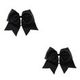 thumbnail image 2 of Sonducket Lazo grande para el pelo, lazo, adornos de goma elástica gruesa, soporte para Coleta, Bobbles, Scrunchie para mujeres y niñas, Negro 2Conjunto, 2 of 6
