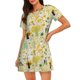 thumbnail image 1 of Fotbe Animal Tree Bata de Dormir para Mujer con Estampado, Camisón de Algodón de Manga Corta, Ropa de Dormir Casual, 1 of 6