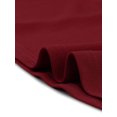 thumbnail image 5 of Vestido midi de manga larga con cuello simulado y ojo de cerradura de punto para mujer Vino rojo M, 5 of 5