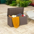 thumbnail image 6 of Patiowell 100 Gallon Resin Deck Box, Large Outdoor Storage Box with Padlock for Patio Furniture,Brown, 6 of 8