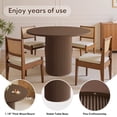 thumbnail image 4 of KithKasa Round Dining Table for 2,Modern 35'' Solid Wood kitchen Table with Pedestal Base,Space Saving Circle Dining Table for Living Room, Kitchen, Dining Room,Cafe,Walnut, 4 of 7