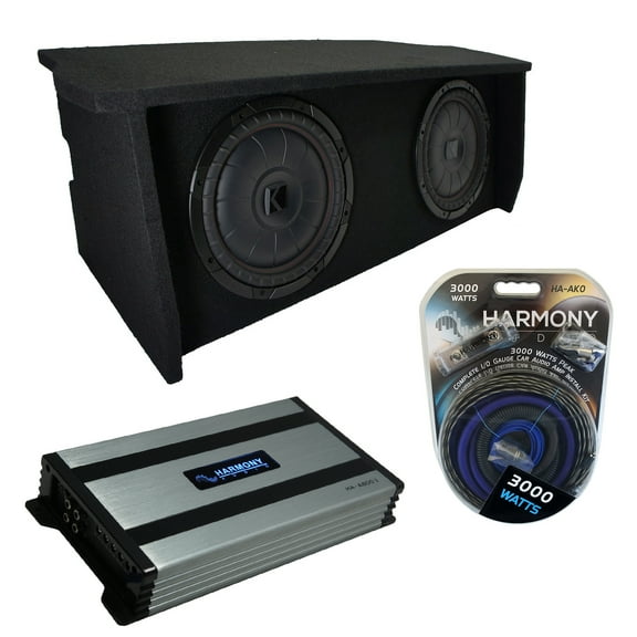 07-18 Jeep Wrangler 2 Door Dual 12" Enclosure Kicker 43CVT124 Sub Box HA-A800.1