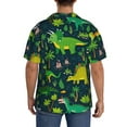thumbnail image 5 of Disketp Men's Hawaiian Dinosaurs Print Shirts Button Down Holiday Beach Shirts-Medium, 5 of 7