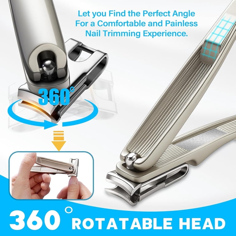 NIUTA 8-in-1 Nail Clippers for Men, Heavy-Duty Set photo 4