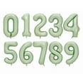 thumbnail image 2 of Number Zero Balloon Pastel Sage Green Number 0 Balloon 32" Large Party Birthday, 2 of 3