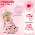 thumbnail image 2 of HQREA Pink Tulle Dog Dresses Rose Flower Puppy Cat Wedding Dress Princess Costume for Teddy, 2 of 6