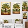 thumbnail image 4 of Designart "Majesty of Green Baobab African Tree III" Floral Framed Wall Art - Global Brown Tree African Bedroom Framed Canvas Wall Art, 4 of 6