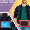 thumbnail image 3 of Dteck Case for Lenovo Tab M8 8.0 inch, Heavy Duty Shockproof Case with Shoulder Strap for Lenovo Tab M8 TB-8505F/8505X, Built-in Kickstand,Red+Black, 3 of 7