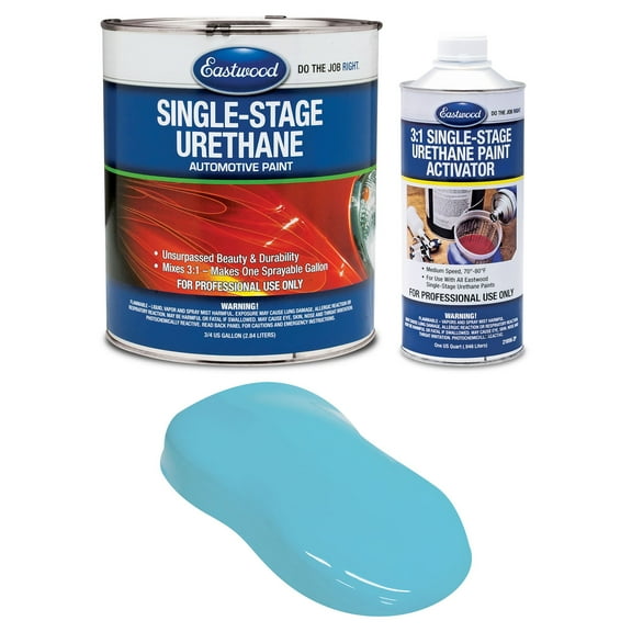 Eastwood 3:1 Deep Lagoon Blue Single Stage Automotive Spray Paint 1 Sprayable Gallon Kit