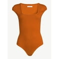 Free Assembly Women's Square Neck Bodysuit with Cap Sleeves - Walmart.com