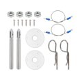 thumbnail image 3 of Universal Mountaje Capucha de Bonete Pin Equipo Bloqueo Coche Deportivo Carreras Aleación Plata, 3 of 5