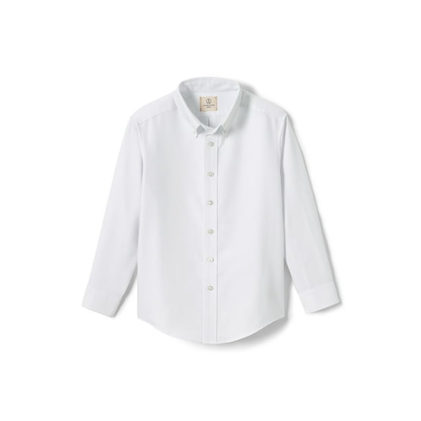 Lands' End Boys 420 School Uniform Long Sleeve ButtonUp Oxford Shirt