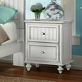 thumbnail image 2 of Sea Wind Florida Monaco Wood Nightstand with 2 Drawers in White, 2 of 5