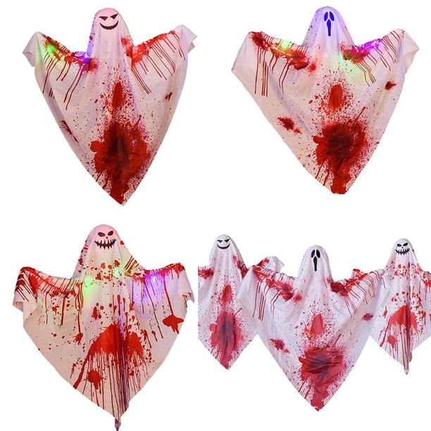 Colgante de fantasma de terror de Halloween con decoración de fiesta de habitación secreta de sangre (dentado)