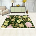 thumbnail image 3 of YFYANG 72"x48" Non-Slip Flannel Carpet Doormat, Living Room Bedroom Office Decorative Area Rugs, Indoor Butterfly Rose Pattern Floor Mats, 3 of 7