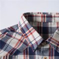 thumbnail image 4 of LYXSSBYX Mens Dress Shirts Short Sleeve Plaid Shirt Pocket Single-breasted Turndown Short Sleeve Blouse, 4 of 8