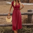 thumbnail image 2 of CIENVNSTG Women's Fashion A-Line Summer Dress Casual Flowy Dress for Everyday Wear, 2 of 5
