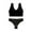 A-Black, variant on Women 2 Piece Underwear Set U Neck Wide Strap Ribbed Workout Sets Wireless Padded Racerback Bra & Low Rise Seamless Brief B-Orange