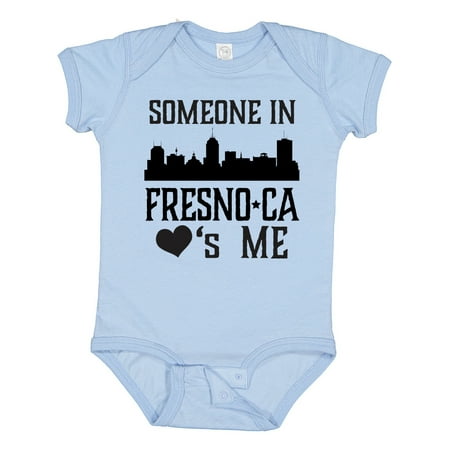

Inktastic Fresno California Someone Loves Me Skyline Gift Baby Boy or Baby Girl Bodysuit