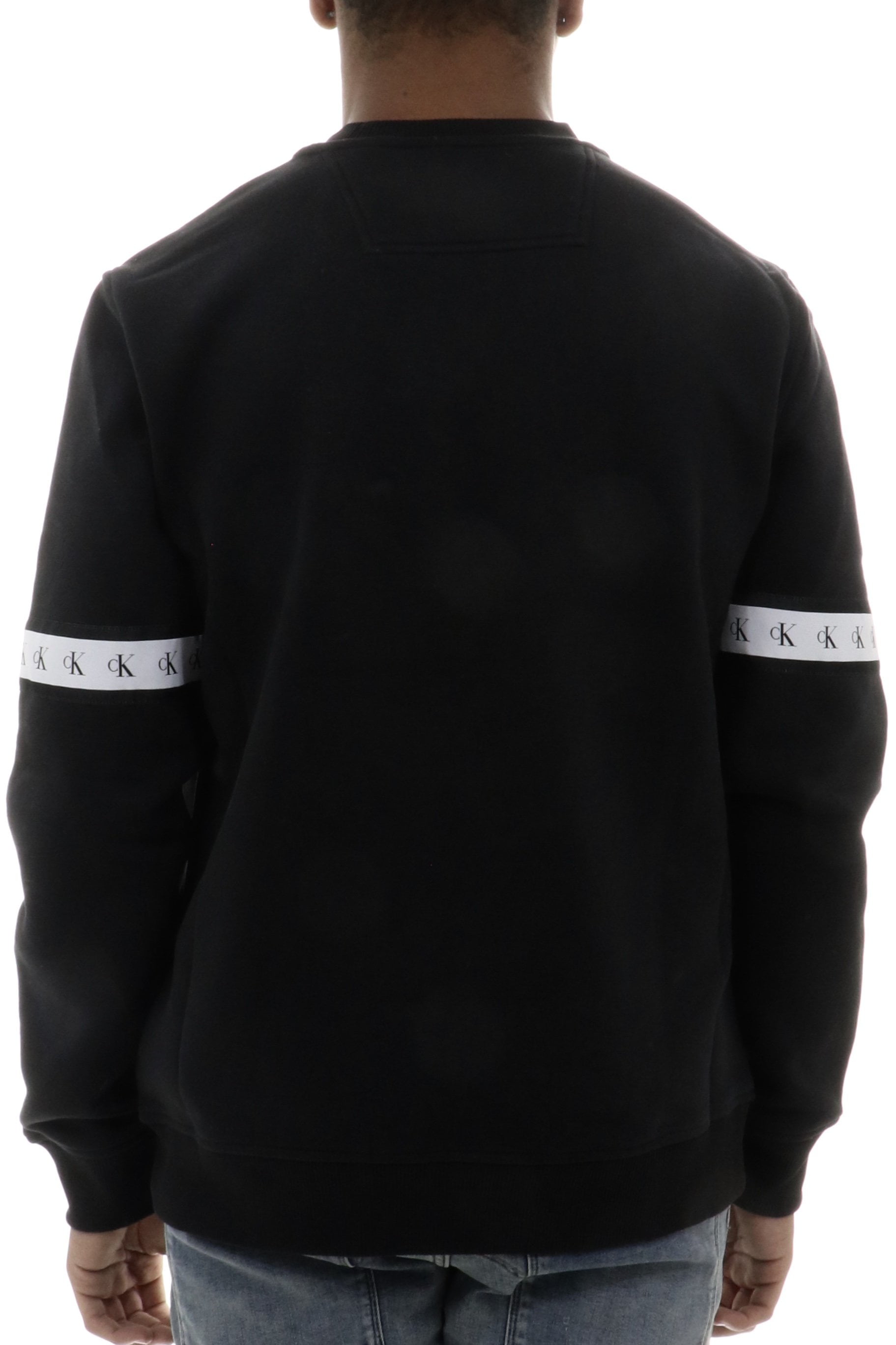 logo tape crewneck sweatshirt