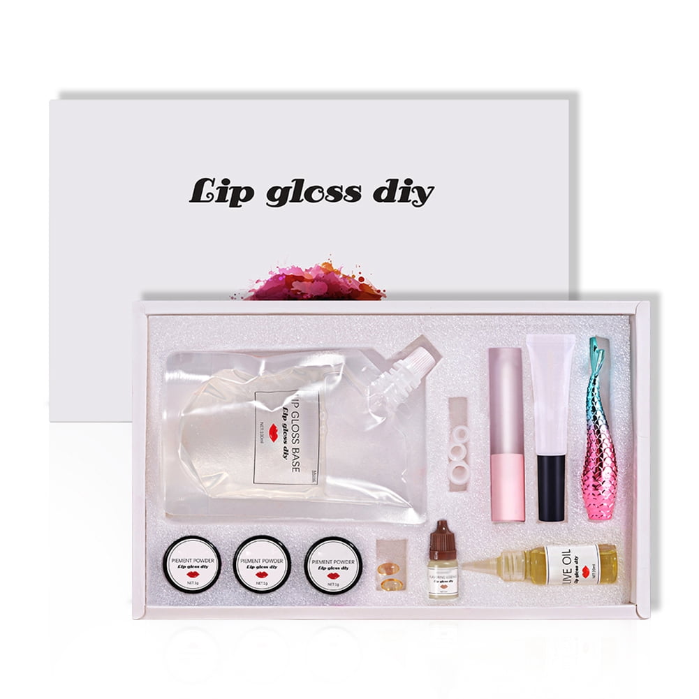 DIY Lip Gloss Making Kit, Lip Gloss Base Kit DIY Gloss Lip Glaze Handmade  Organic Lip Balm Set (matte)
