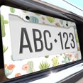 thumbnail image 6 of 1 Pcs Watercolor Cacti License Plate Frame,License Plate Cover for Car Decorative Parts,Aluminum License Plate Bracket Holder Rust-Proof for US Standard Car, 6 of 8