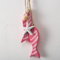 thumbnail image 2 of Mediterranean Wooden Ship Anchor Nautical Wall Hanging with Wooden Fish Ocean Theme Decorative Pendant for Seaside Villa, Beach Cottage,Style C, 2 of 4